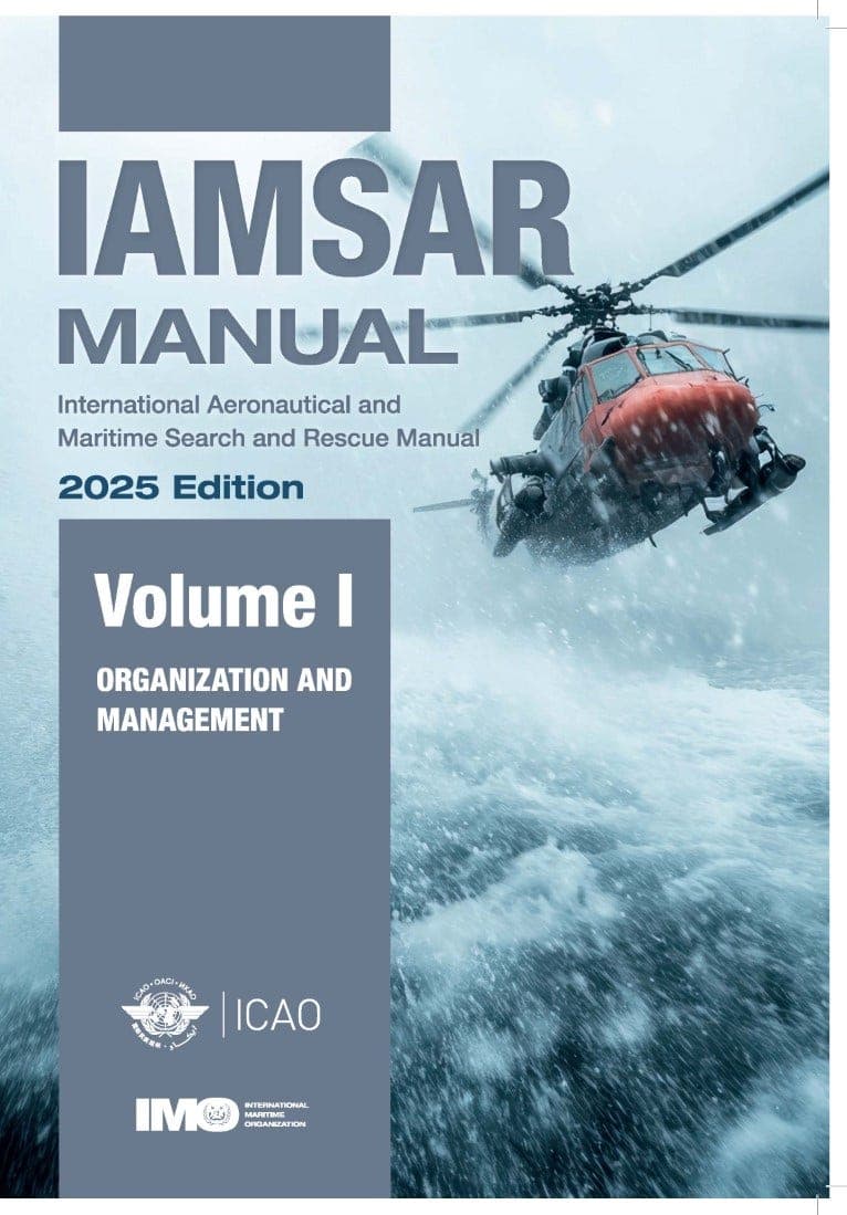 Capa do IAMSAR Manual 2025, Volume I, Organization and Management